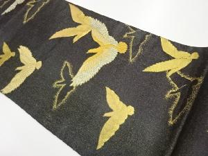 鳥模様織出し袋帯